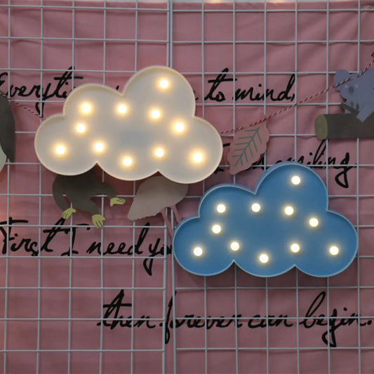 LED shaped lamp room atmosphere decoration ornament cloud moon pentagram decorative lamp creative night light