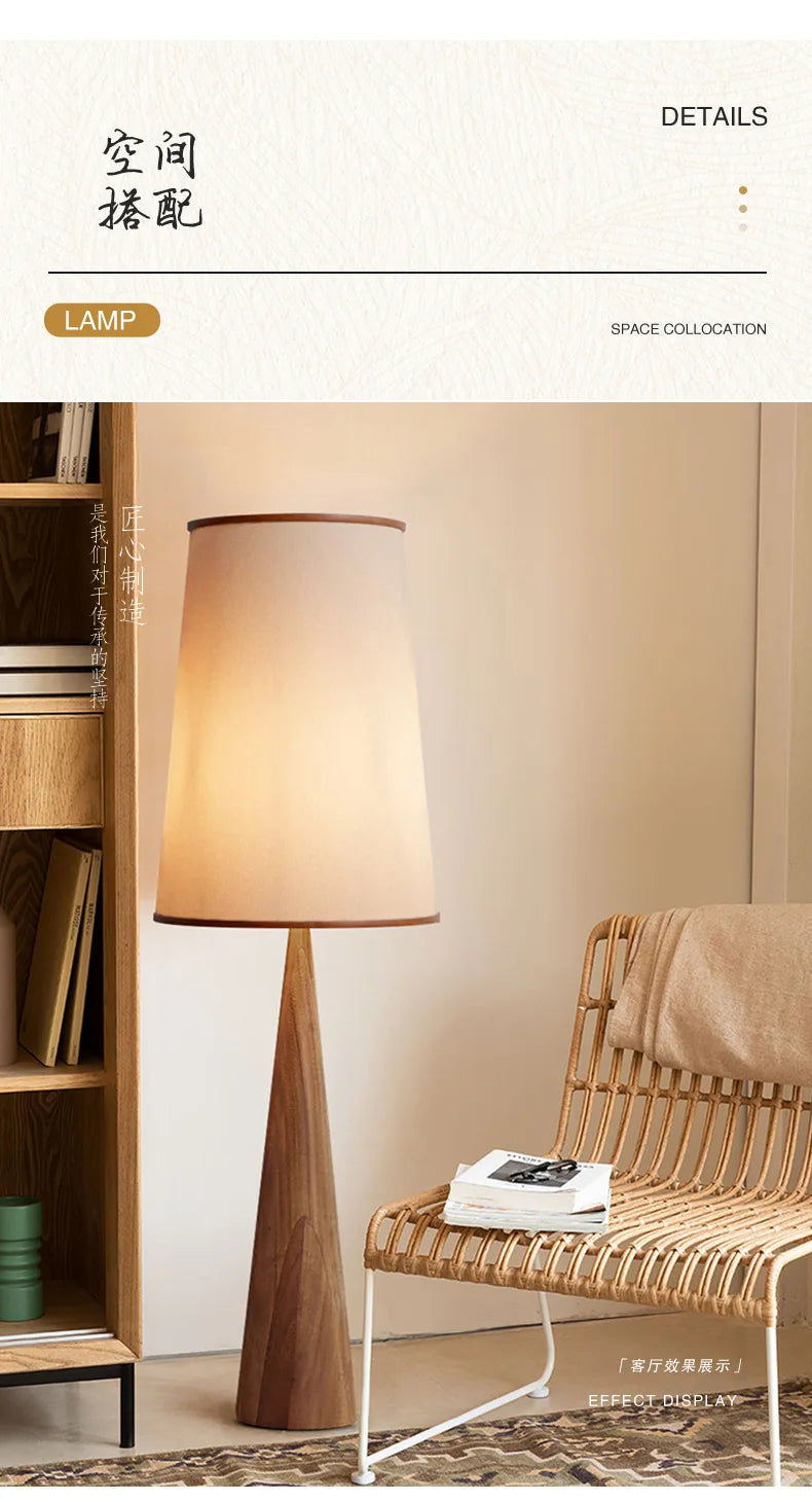 Wabi-sabi Wooden Zen Art Decorative Floor Lamp