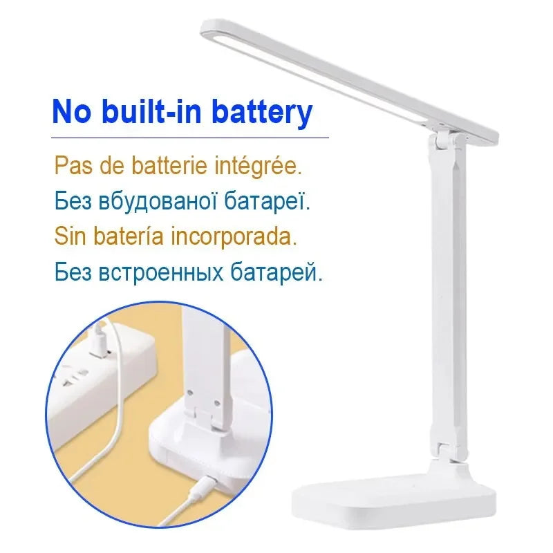 Folding Table Lamp Eye Protection Touch Dimmable LED Desk Lamp