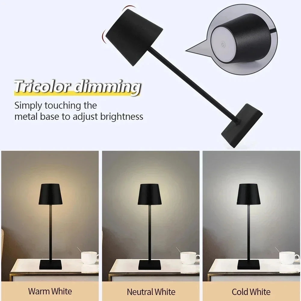 LED Scandinavian Style Tall Table Lamp