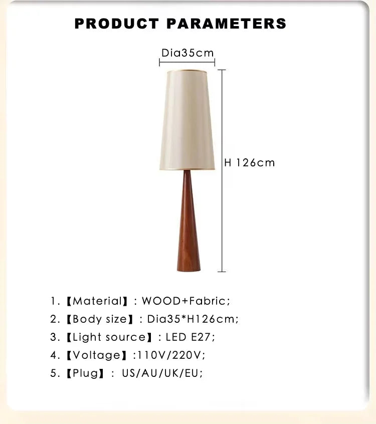 Wabi-sabi Wooden Zen Art Decorative Floor Lamp