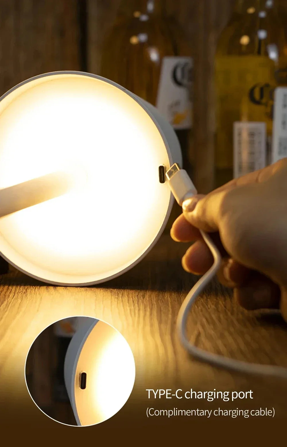 LED Scandinavian Style Tall Table Lamp