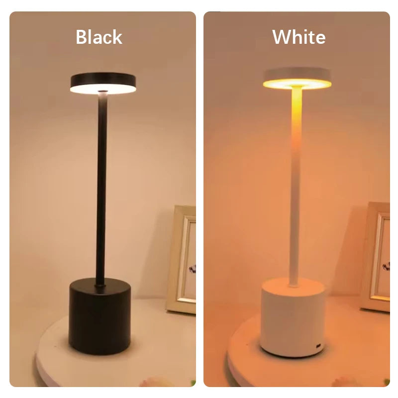 LED Ambient Table Lamp, USB Rechargeable Desk Lamp,