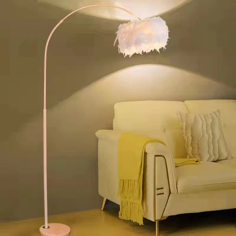 Feather floor lamp Nordic minimalist floor lamp h