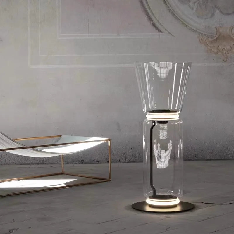 Italy Minimalist Design LED Glass lampshade  floor lamp Stand light
