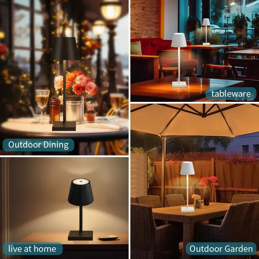 LED Scandinavian Style Tall Table Lamp
