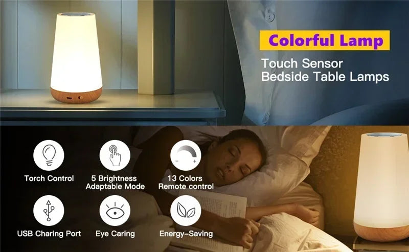 13 color change remote control atmosphere night light for home portable night light