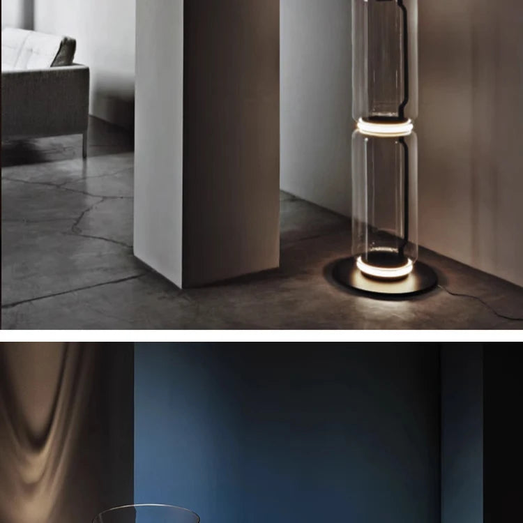 Italy Minimalist Design LED Glass lampshade  floor lamp Stand light