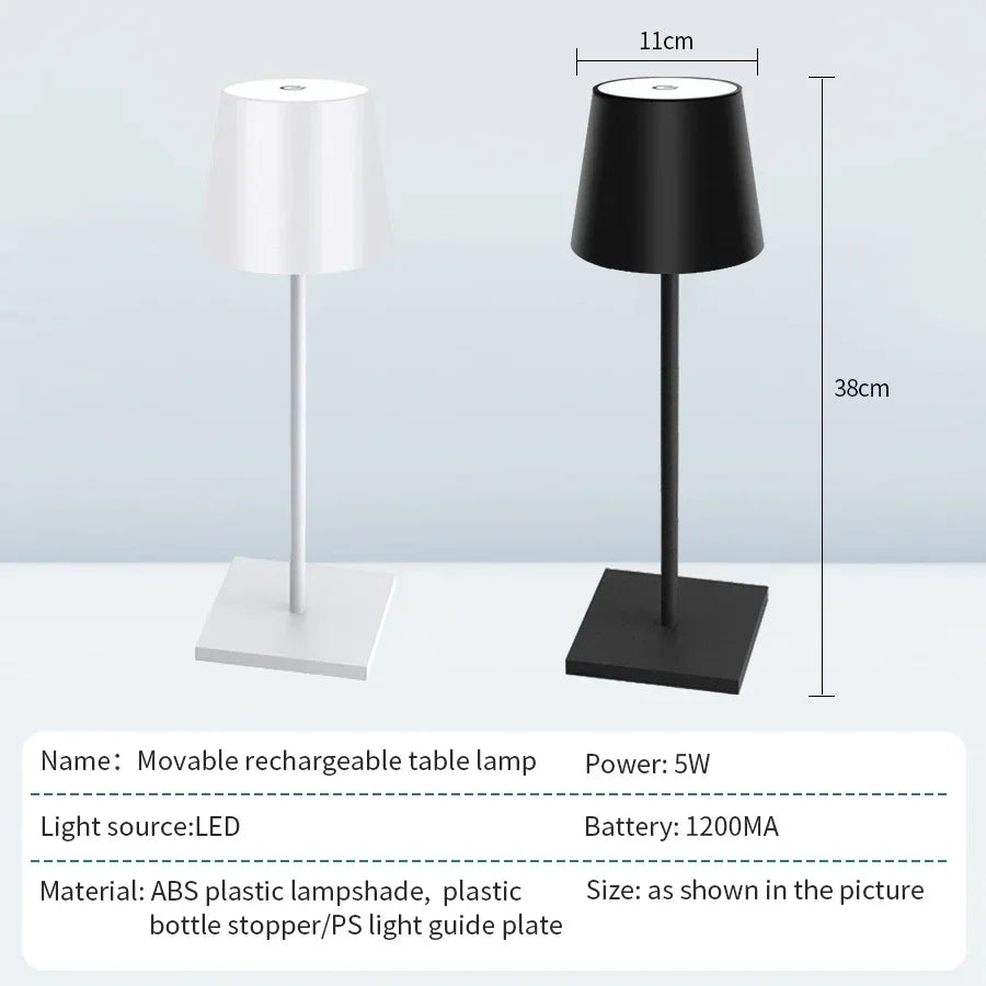 LED Scandinavian Style Tall Table Lamp