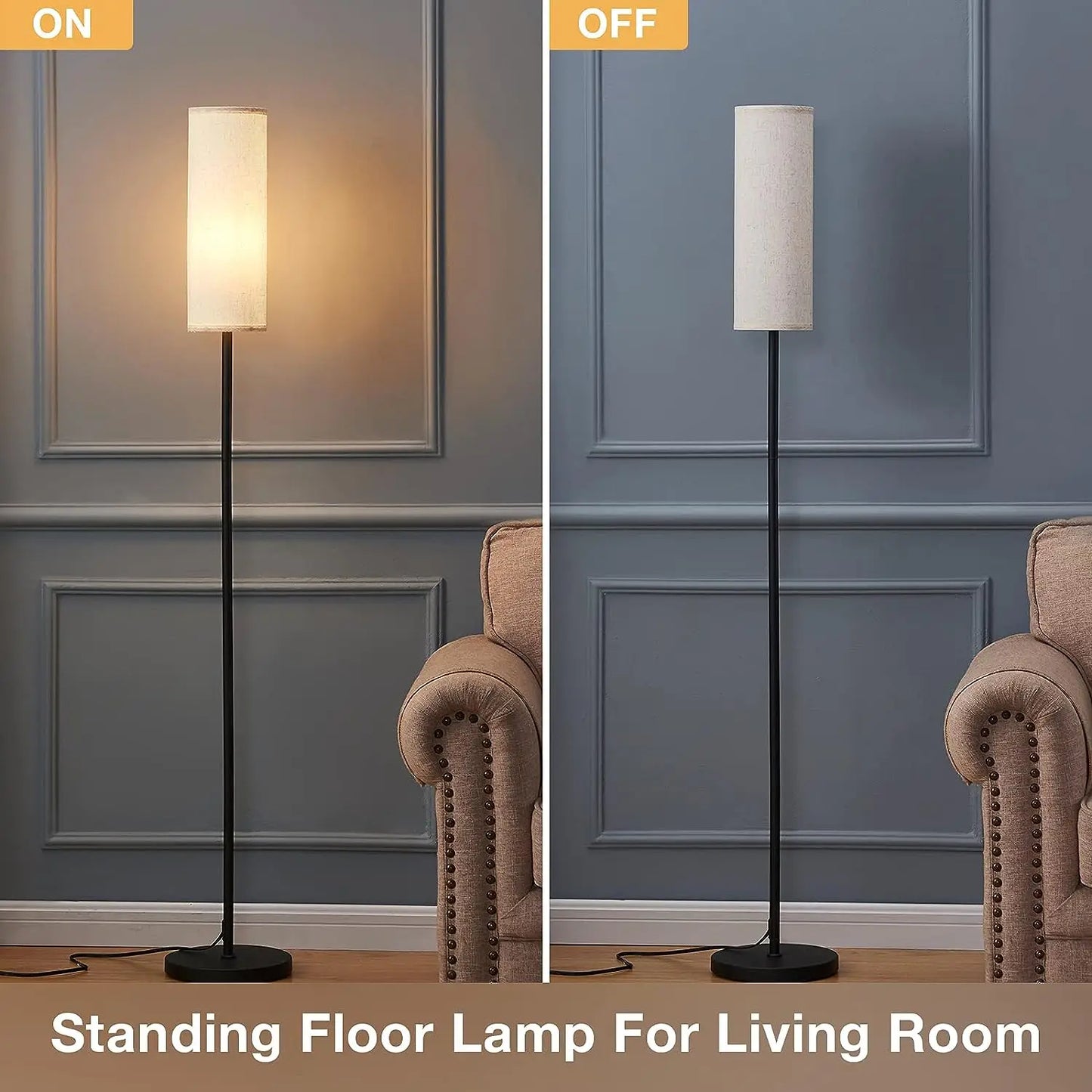 Floor Lamp for Living Room Modern Standing Lamps with Lampshade Lamp