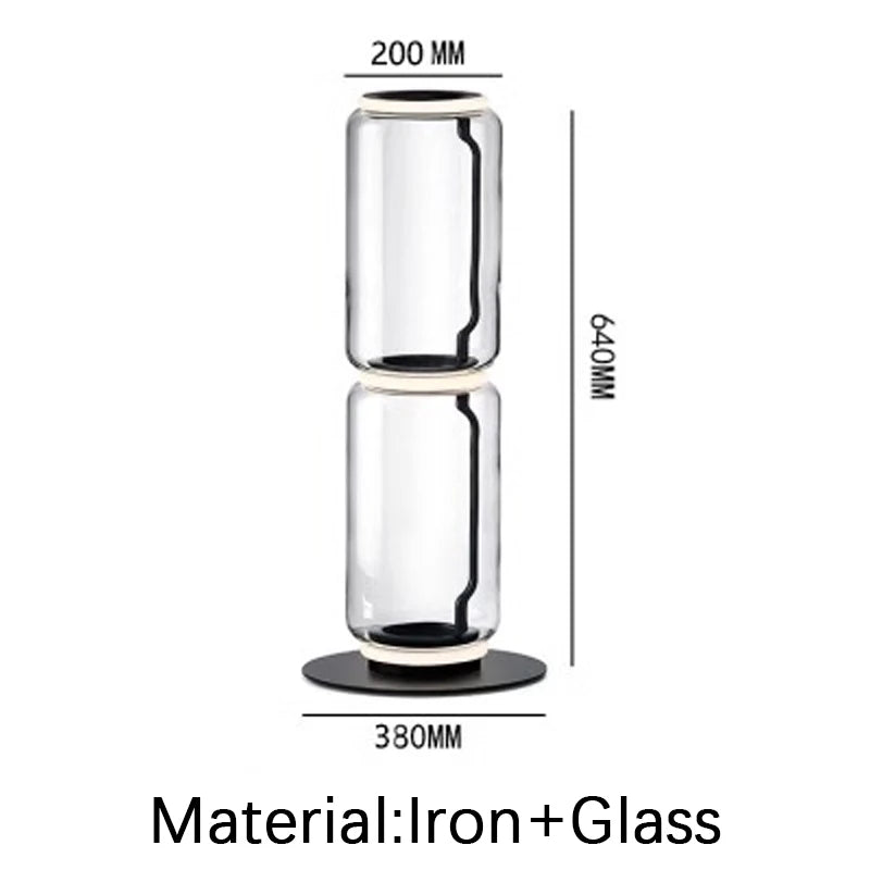 Italy Minimalist Design LED Glass lampshade  floor lamp Stand light