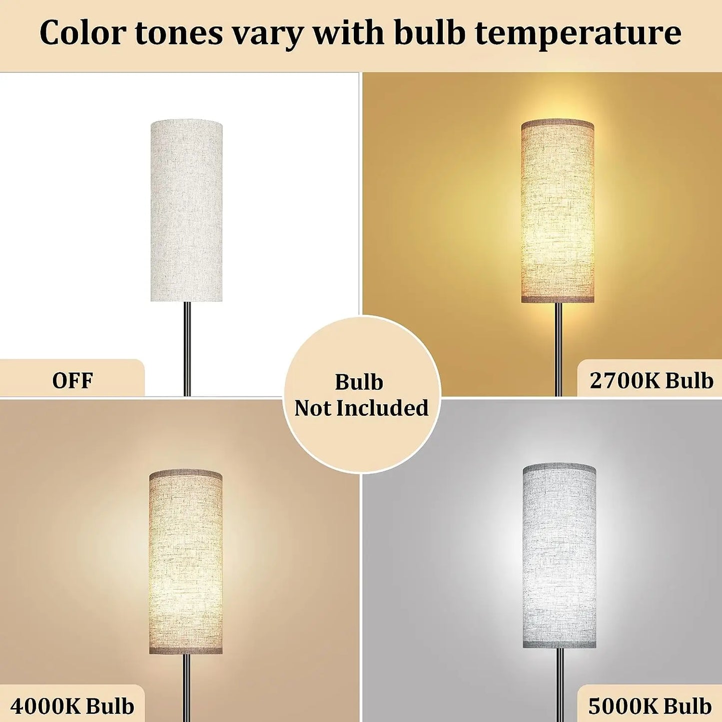 Floor Lamp for Living Room Modern Standing Lamps with Lampshade Lamp