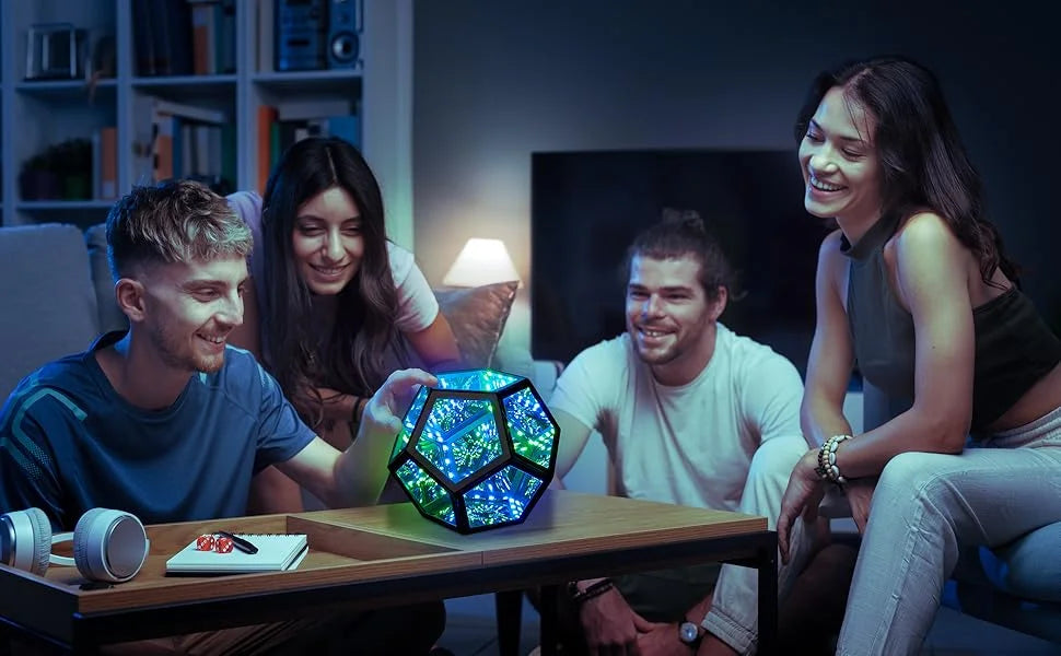 LED Night Light Dodecahedron Dreamy Geometric Space Creative Color