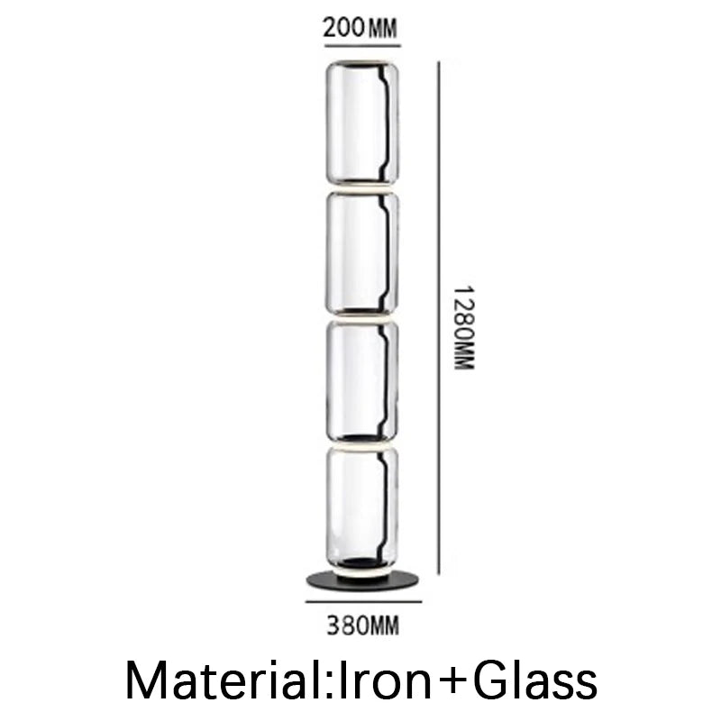 Italy Minimalist Design LED Glass lampshade  floor lamp Stand light
