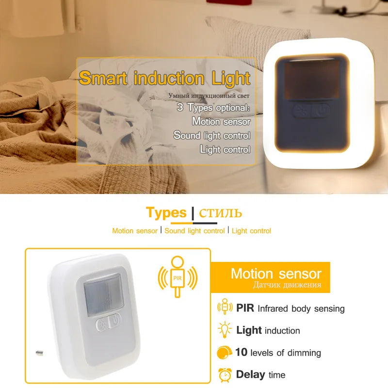 Led smart Night Light Motion Sound Sensor Night Light