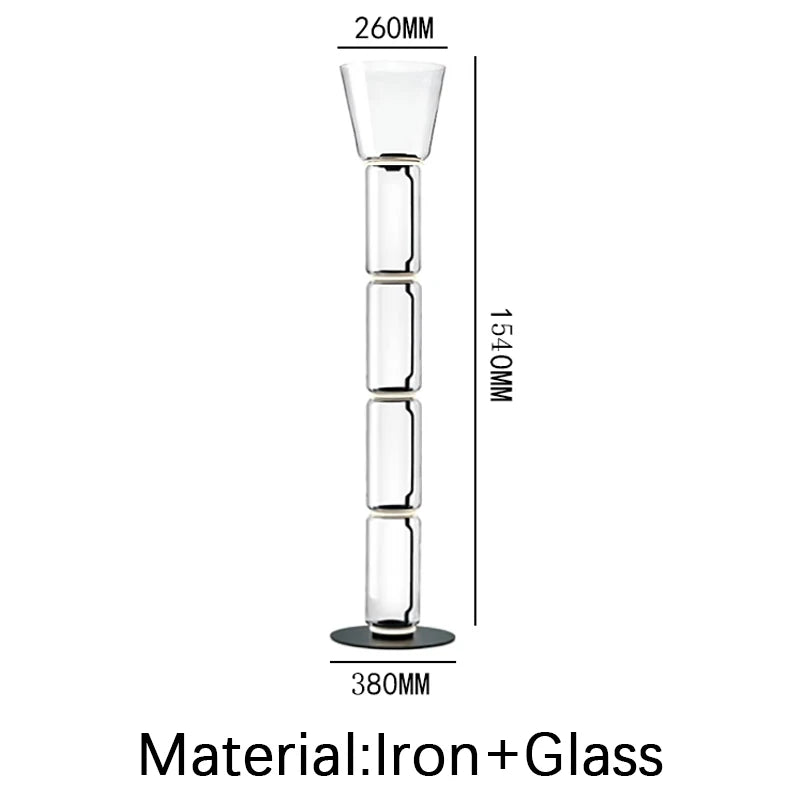 Italy Minimalist Design LED Glass lampshade  floor lamp Stand light