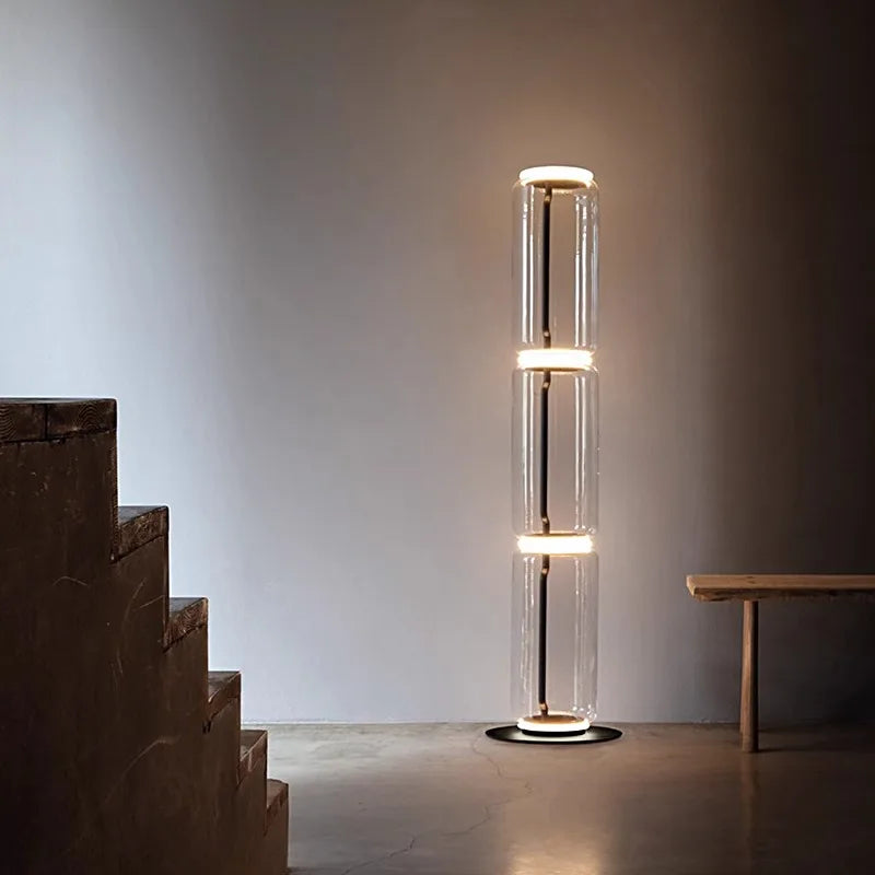 Italy Minimalist Design LED Glass lampshade  floor lamp Stand light