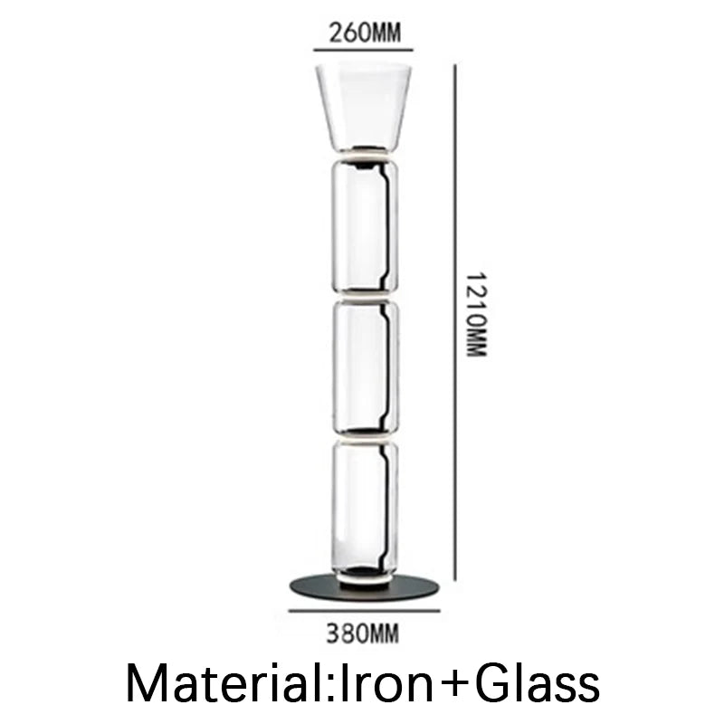 Italy Minimalist Design LED Glass lampshade  floor lamp Stand light