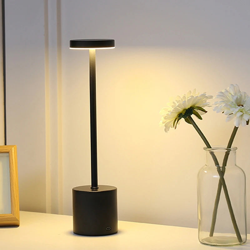 LED Ambient Table Lamp, USB Rechargeable Desk Lamp,