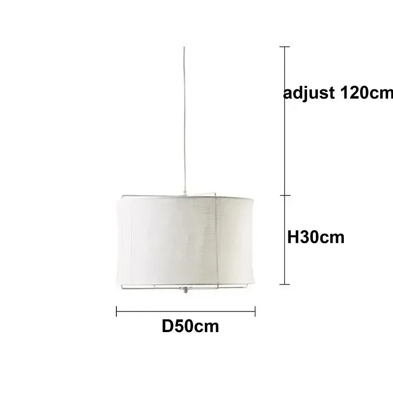 Rustic floor lamps Linen lampshade minimalist Wabi-sabi light