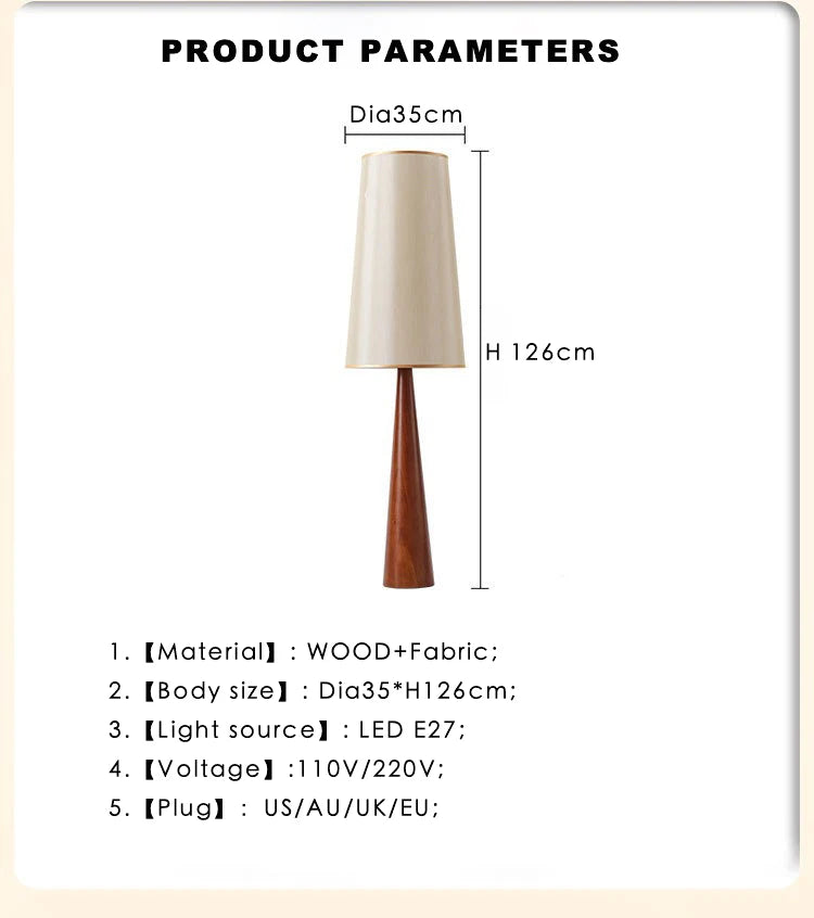 Wabi-sabi Wooden Zen Art Decorative Floor Lamp