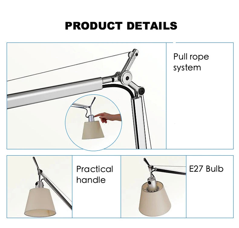 Designer Table Lamp Luminar Arm Folding Clip Eye Protection Light Wall Lamp