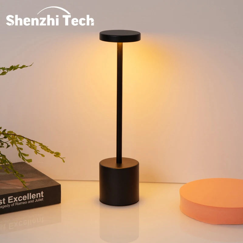 LED Ambient Table Lamp, USB Rechargeable Desk Lamp,