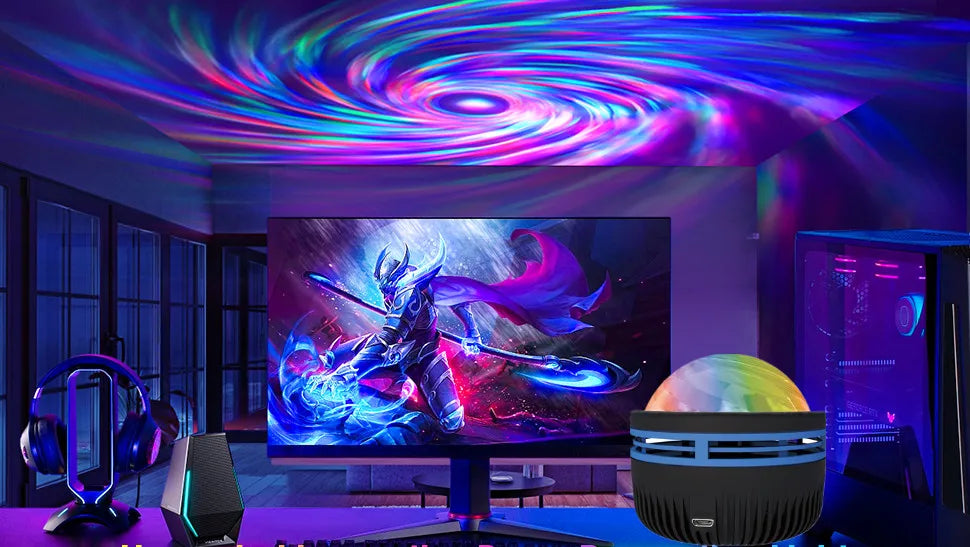 LED Galaxy Projector Light Colorful Galaxy Sky Projector Bedroom Night Light
