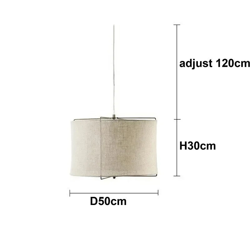 Rustic floor lamps Linen lampshade minimalist Wabi-sabi light