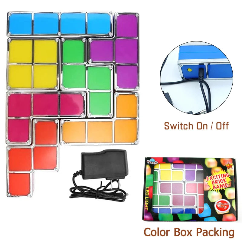 7 Colors Stackable Night Light, DIY Gaming Lamp, Puzzle Novelty LED Night Light,