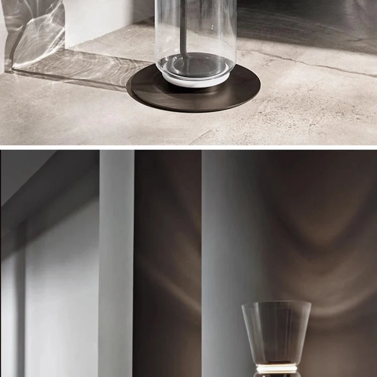 Italy Minimalist Design LED Glass lampshade  floor lamp Stand light
