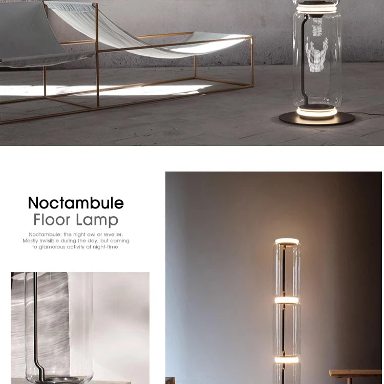 Italy Minimalist Design LED Glass lampshade  floor lamp Stand light
