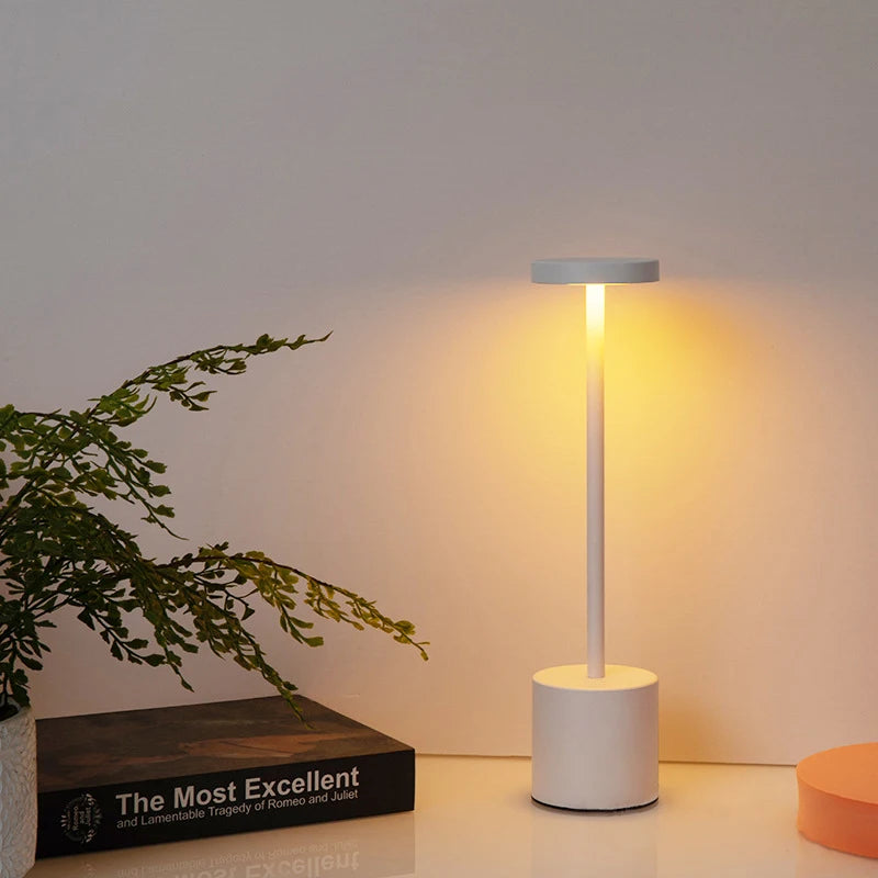 LED Ambient Table Lamp, USB Rechargeable Desk Lamp,