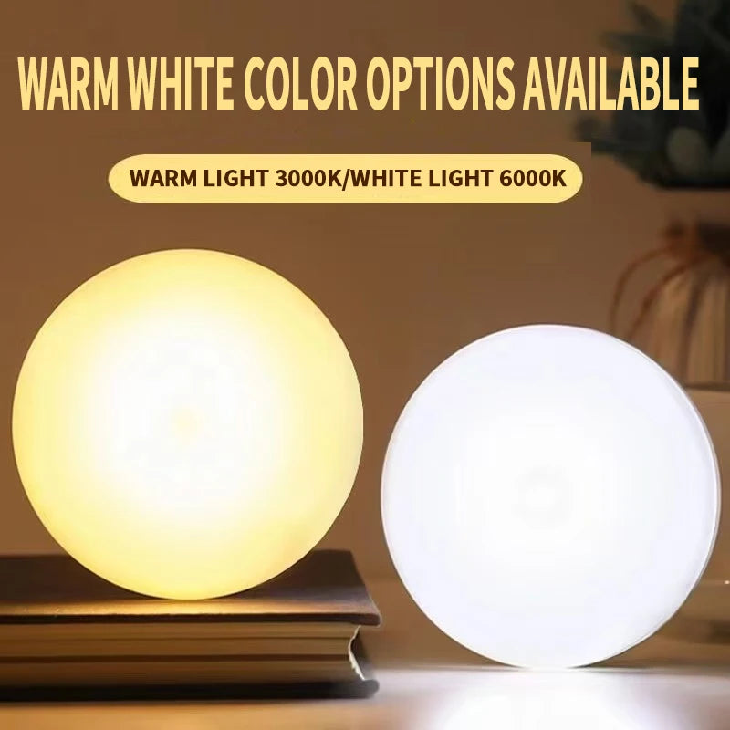 Human Body Sensing Night Light LED Automatic Lighting USB Charging Wireless Magnetic Night Light