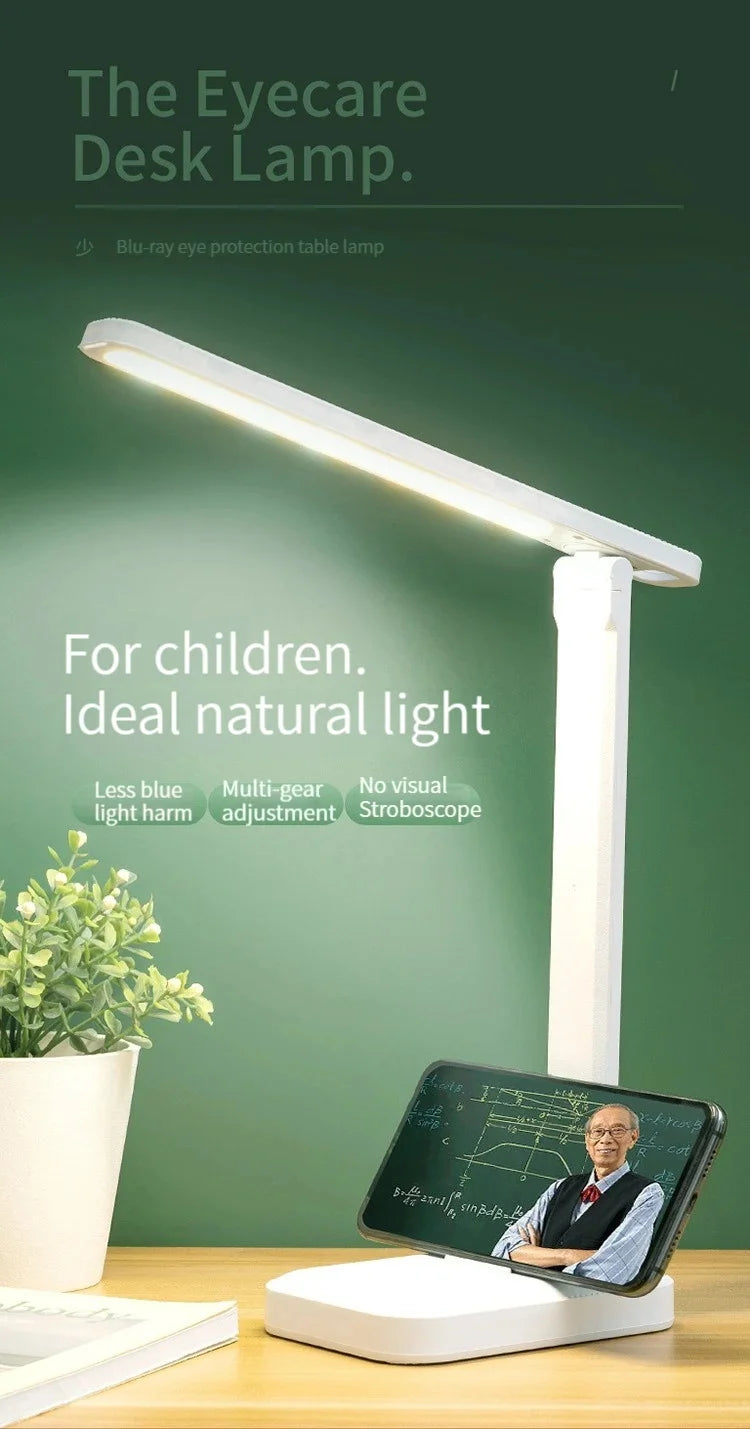 Folding Table Lamp Eye Protection Touch Dimmable LED Desk Lamp