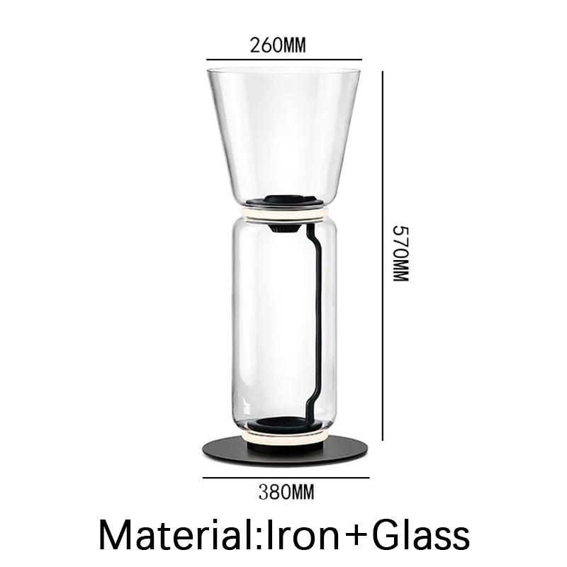 Italy Minimalist Design LED Glass lampshade  floor lamp Stand light