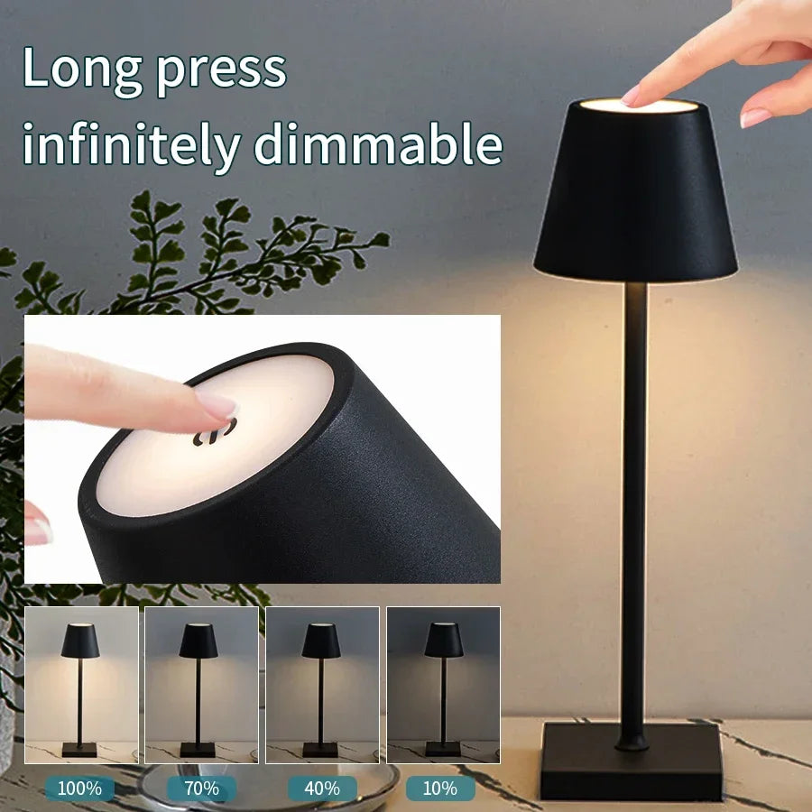 LED Scandinavian Style Tall Table Lamp